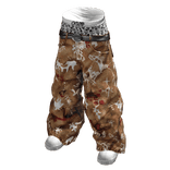 Gingerbread Cookie Saggy Skull Boxer Jeans