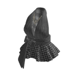 Gingham Halter Top with Side Tie (Gray)