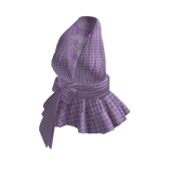 Gingham Halter Top with Side Tie (Purple)