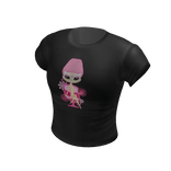 Girly Vintage Funky T-shirt | Black