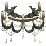 Glamorous chandelier Rococo Skirt [Sage Green]