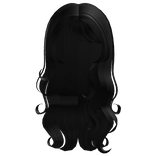 Glamorous Long Black Over The Shoulder Wavy Hair