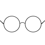 Glasses Round Black Low Thin Kawaii Cutesy Cat Y2K