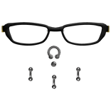 Glasses with piercings