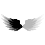 Glitch Animated Wing Angel/Devil B/W
