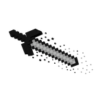 Glitch Black 8-bit Sword