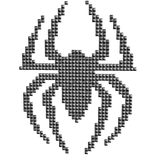 Glitch Spider Scene Emo Studded Hair Clip 🕷️🖤