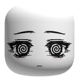 Glitched Hypnotized Monochrome Face Spiral Eyes