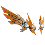 Glitching Orange Ultimate Eve Mecha Wings
