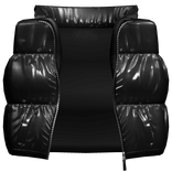 Glossy Shiny Puffer Vest 1.0 Black
