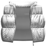 Glossy Shiny Puffer Vest 1.0 White