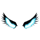 Glow Icy Blue Wings Y2K Scene
