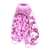 Glow Pink Emissive Heart Baggy Pants BOEVI
