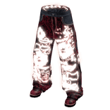 Glow Red White Emissive Denim Tear Baggy Pants