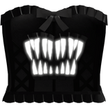 (GLOWING) black emo gothic ruffled monster corset 