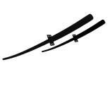 GLOWING Black Katanas