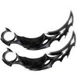 [GLOWING] Black White Moon Dual Karambit Knife