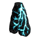 GLOWING Blue Thunder Emissive Black Baggy Jeans