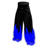 🌟 GLOWING blue y2k emissive black baggy pants 4
