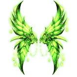 Glowing Butterfly Wings (Emissive) - Green