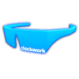 Glowing Emissive Blue Clockwork Shades