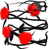 GLOWING Emissive Emo Black Red Roses Right Arm 1.0