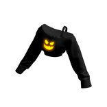 Glowing Emissive Halloween Pumpkin Cropped Shirt