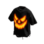 Glowing Emissive Halloween Pumpkin Grunge T-Shirt