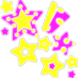 Glowing Emissive Harajuku Star Background pink