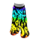 Glowing Emissive Rainbow Graffiti Core Sweatpants