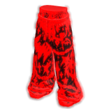 Glowing Emissive Red Graffiti Sagging Sweatpants