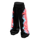 Glowing Emissive Sweatpants w/ Neon Dragon Print