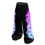 Glowing Emissive Sweatpants w/ Neon Dragon Print