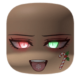 Glowing eyes Anime Snowflake Candy Cane Christmas