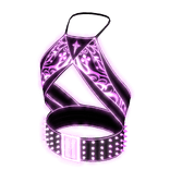 Glowing Goth Studded Halter Top Purple[MAX]