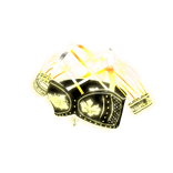 Glowing Gothic Cross Crop Top Yellow[MAX]