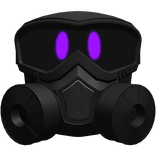 Glowing Green Cyber Tech Gas Mask
