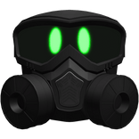 Glowing Green Cyber Tech Gas Mask