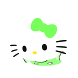 Glowing Green Kitty On Head
