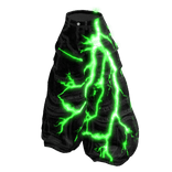 GLOWING Green Thunder Emissive Black Baggy Jeans