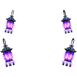 Glowing Halloween witch Lanterns - Purple emissive