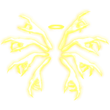 Glowing Hands Aura w/ Shiny Halo - Emissive Gold