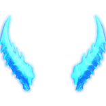 Glowing Ice Blue Demon Horns (Emissive)