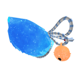 Glowing Kemono Tail with Shimenawa and Bell – blue