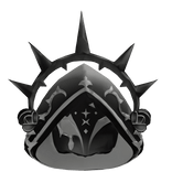 Glowing Knight Helmet Black Silver