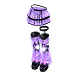 Glowing Kuromi Rin Ruffle Emissive Skirt