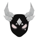 Glowing Mask of White Shards