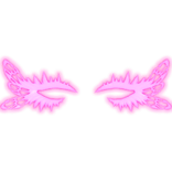 Glowing Neon Hot Pink Cute Fairy Lashes [EMISSIVE]