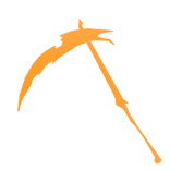 Glowing Neon Orange Halloween Scythe (Cartoony)