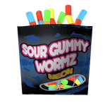 Glowing Neon Sour Gummy Worms Candy Backpack